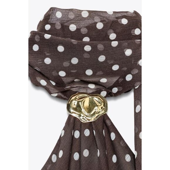 ZARA HALTER TOP WITH HARDWARE AND POLKA DOTS - Picture 9 of 9